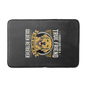 Golden Retriever True Friend Dog Bath Mat