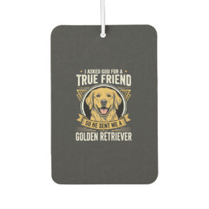 Golden Retriever True Friend Dog Car Air Freshener