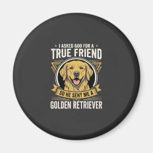 Golden Retriever True Friend Dog Magnet