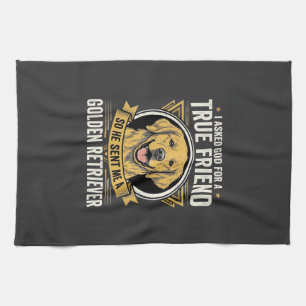 Golden Retriever True Friend Dog Tea Towel