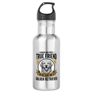 Golden Retriever True Friend Vintage Dog Lover Des 532 Ml Water Bottle