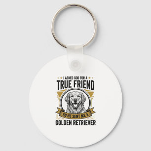 Golden Retriever True Friend Vintage Dog Lover Des Key Ring