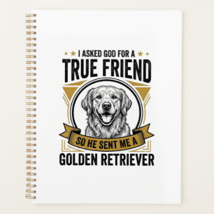 Golden Retriever True Friend Vintage Dog Lover Des Planner