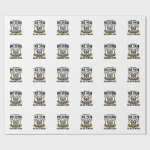Golden Retriever True Friend Vintage Dog Lover Des Wrapping Paper