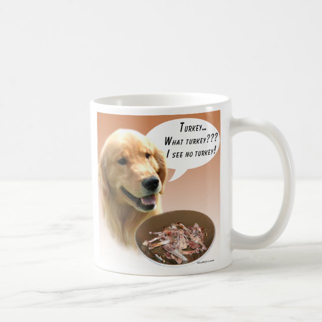 Golden Retriever Turkey Coffee Mug (Right)