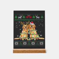 Golden retriever Ugly Christmas Dog Funny Christma