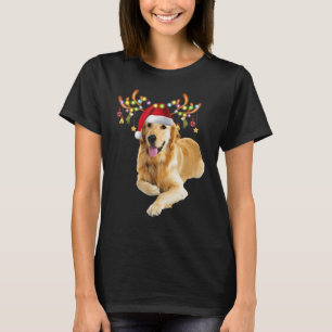 Golden Retriever Ugly Xmas Sweater Antlers Dog