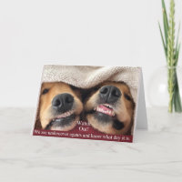 Golden Retriever Undercover Agents Birthday Card