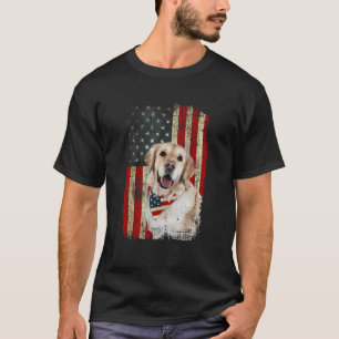 Golden Retriever  USA Flag Fourth 4th Of July Patr T-Shirt