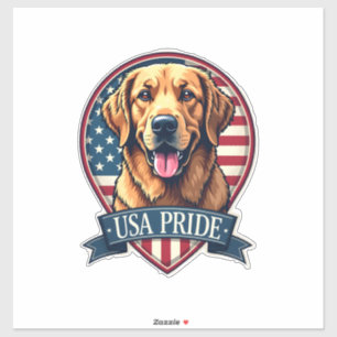 Golden Retriever USA Pride Vintage Dog Tee 4
