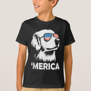 Golden Retriever Usa Sunglasses ‘merica 4th Of Jul T-Shirt
