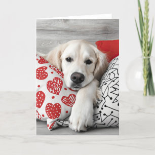 Golden Retriever Valentine Card