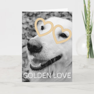 Golden retriever VALENTINE Greeting card