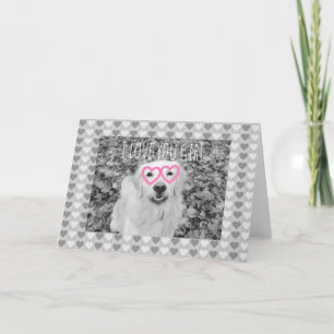Golden retriever VALENTINE Greeting card