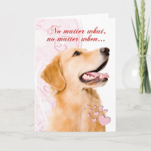 Golden Retriever Valentine Holiday Card