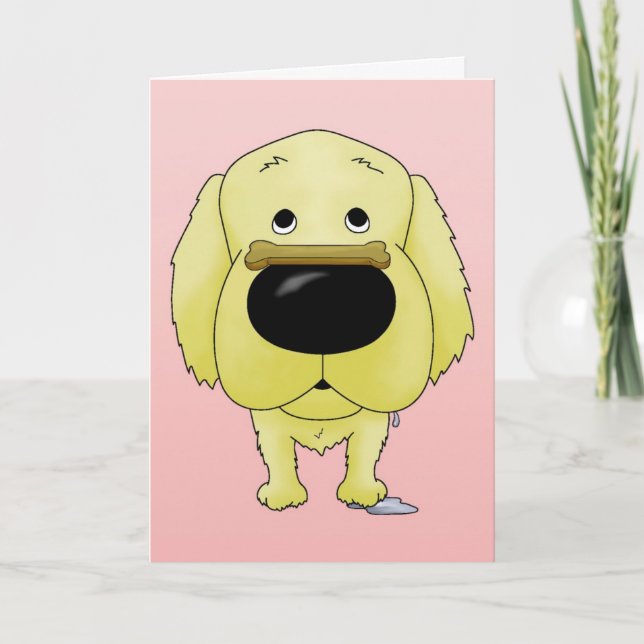 Golden Retriever Valentine's Day Card (Front)