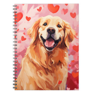 Golden Retriever Valentines day Notebook