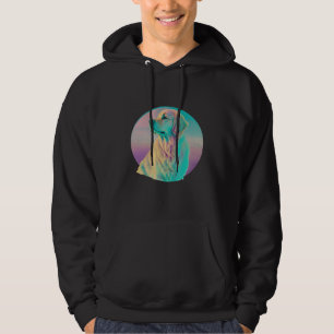 Golden Retriever Vaporwave Retrowave Aesthetic  1 Hoodie