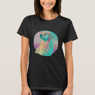 Golden Retriever Vaporwave Retrowave Aesthetic  1 T-Shirt