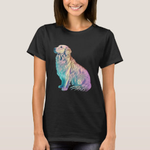 Golden Retriever Vaporwave Retrowave Aesthetic  2 T-Shirt