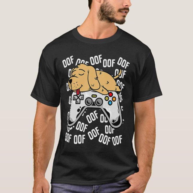 Golden Retriever Video Game Noob Oof  Kids Boys Gi T-Shirt (Front)