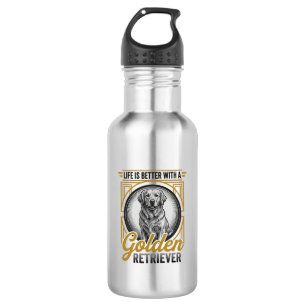 Golden Retriever Vintage Engraving Dog Lover Shirt 532 Ml Water Bottle
