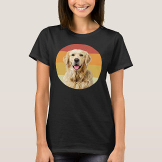Golden Retriever Vintage Retro Face Dog T-Shirt