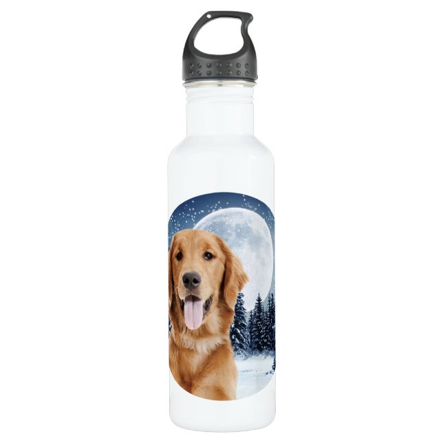 Golden Retriever Water Bottle (Front)
