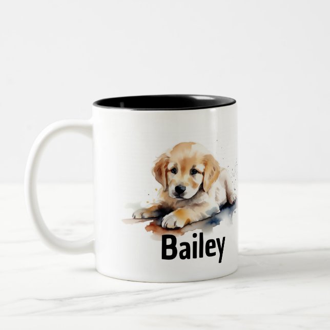 Golden Retriever Watercolor Mug (Left)