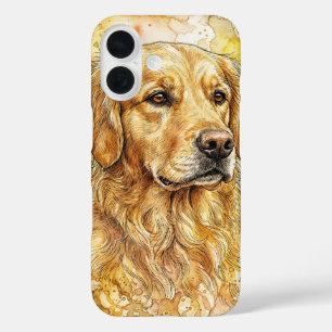 Golden Retriever Watercolor Painting Phone case