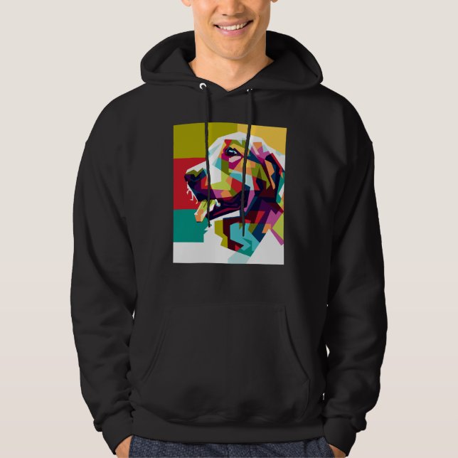 Golden Retriever Watercolour Scoop 513 Hoodie (Front)