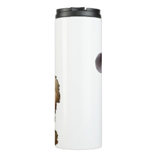 Golden Retriever wearing a Santa Claus Hat Thermal Tumbler