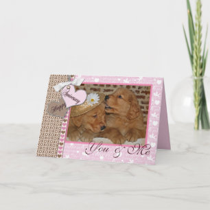 Golden Retriever wedding anniversary Card