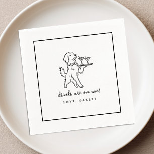 Golden Retriever Wedding Cocktail Napkins