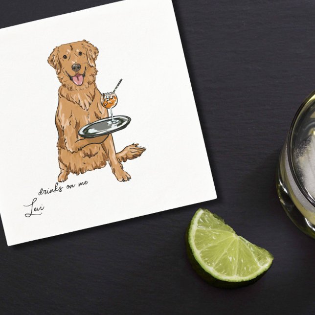 Golden Retriever  Wedding  Napkin (Creator Uploaded)