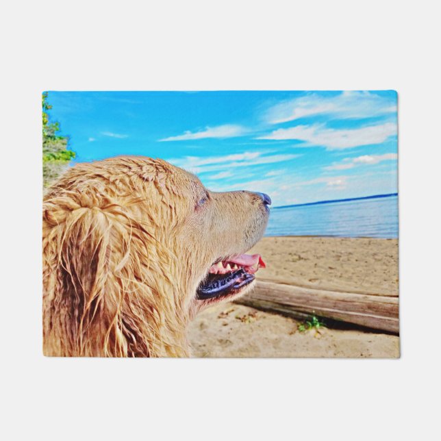 Golden Retriever Welcome Matt Doormat (Front)