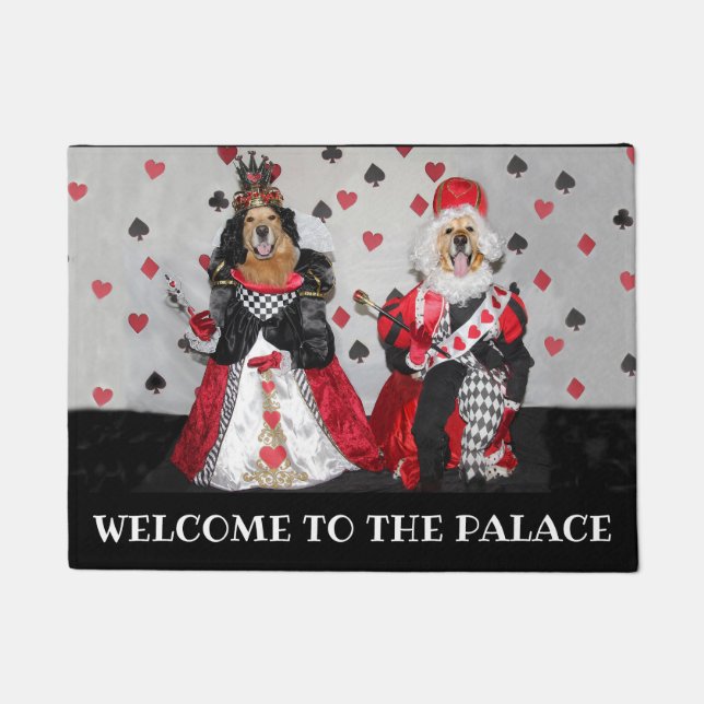 Golden Retriever Welcome to the Palace Doormat (Front)
