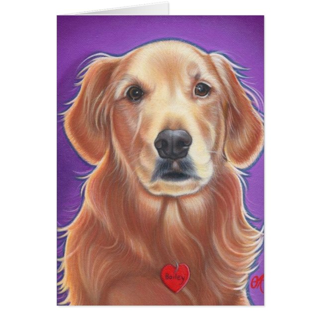 Golden Retriever Wild Dog Card (Front)