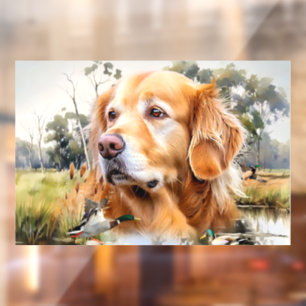 Golden Retriever Window Cling
