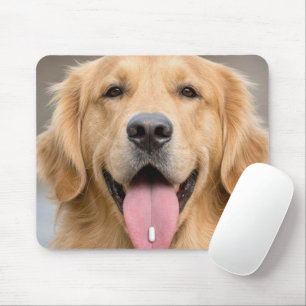 Golden Retriever with a Pill Mouse Mat