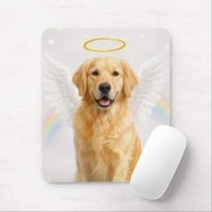 Golden Retriever With Angel Wings and Halo  Mouse Mat