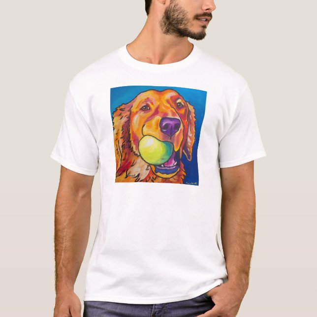 Golden Retriever with ball T-Shirt (Front)