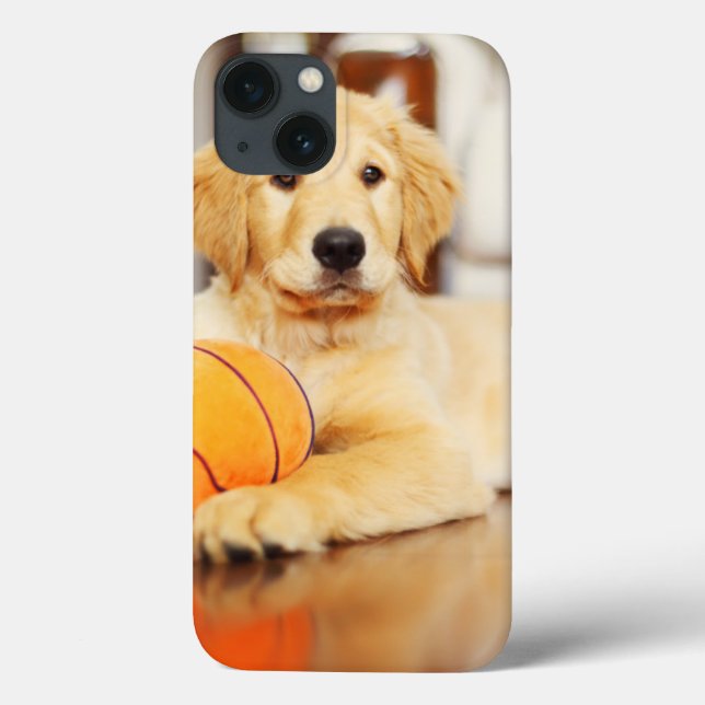 Golden Retriever With Basketball Toy Case-Mate iPhone Case (Back)