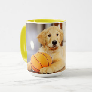 Golden Retriever With Basketball Toy Mug