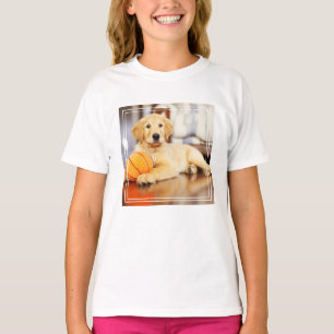 Golden Retriever With Basketball Toy T-Shirt