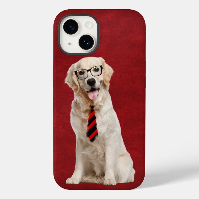 Golden Retriever With Glasses   Case-Mate iPhone Case (Back)