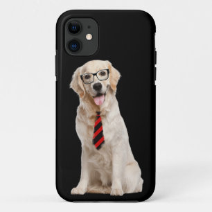 Golden Retriever With Glasses iPhone 11 Case