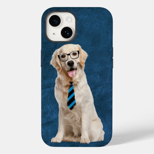 Golden Retriever With Glasses  Case-Mate iPhone Case (Back)