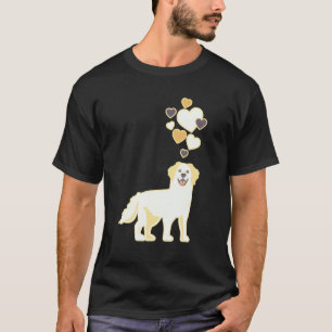 Golden Retriever With Hearts T-Shirt