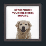 Golden Retriever with nice quote Jewellery Box<br><div class="desc">Golden Retriever with nice quote</div>